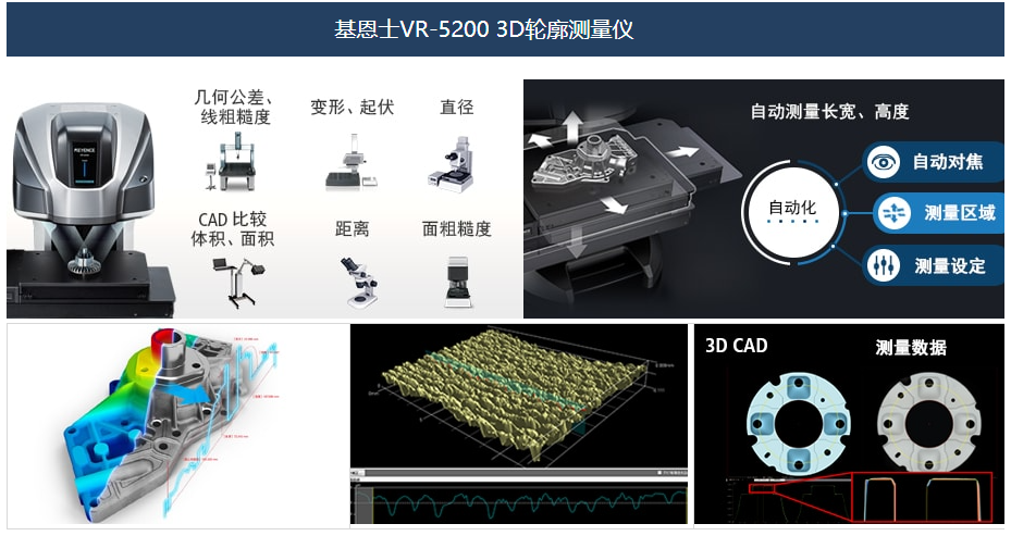 基恩士 VR-5200 3D 轮廓测量仪租售服务